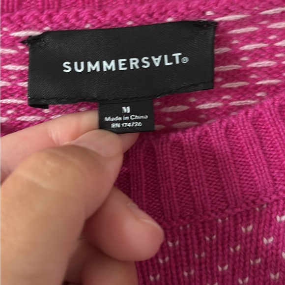 Summersalt The Luxe Cashmere Wool Blend Mix Stitch Sweater Luxury Soft - Picture 4 of 6